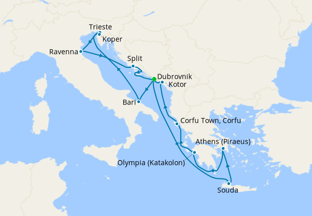 Cruise Itinerary Map