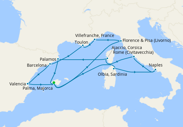 Cruise Itinerary Map