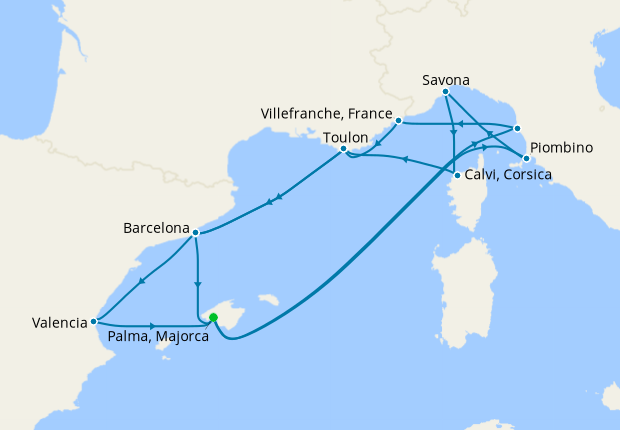 Cruise Itinerary Map