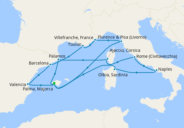 Cruise Itinerary Map