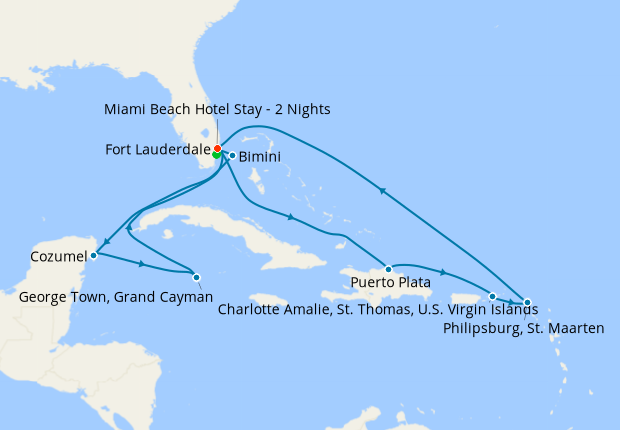 Cruise Itinerary Map