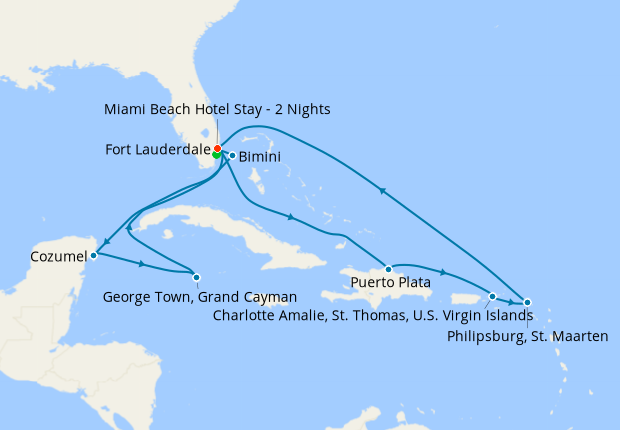Cruise Itinerary Map