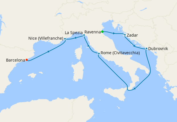 Cruise Itinerary Map