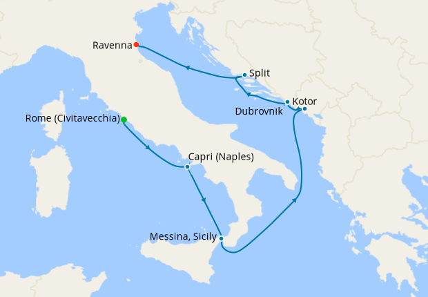 Cruise Itinerary Map