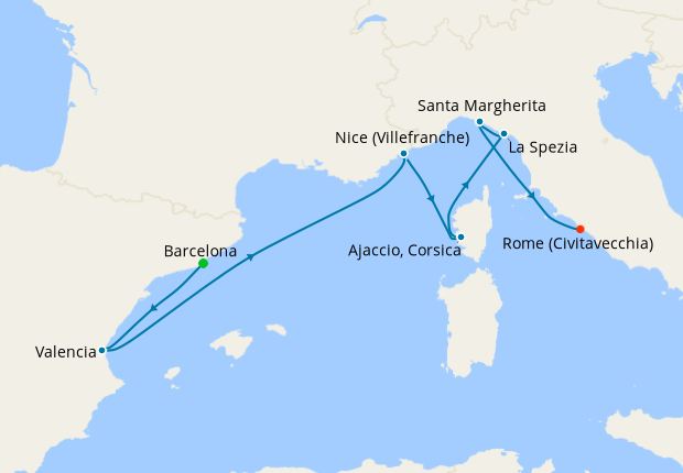 Cruise Itinerary Map