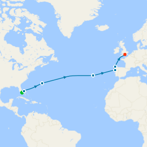 Portugal & Spain Transatlantic from Miami to Portsmouth