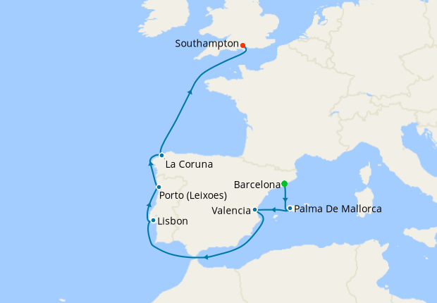 Cruise Itinerary Map