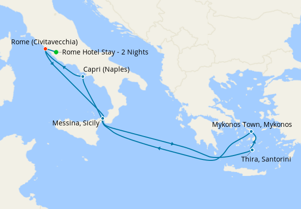 Cruise Itinerary Map