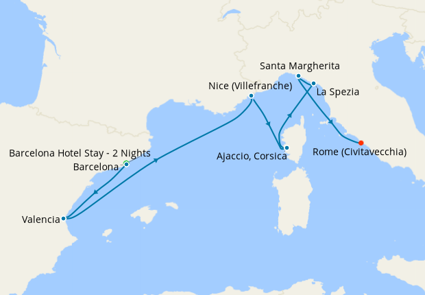 Cruise Itinerary Map