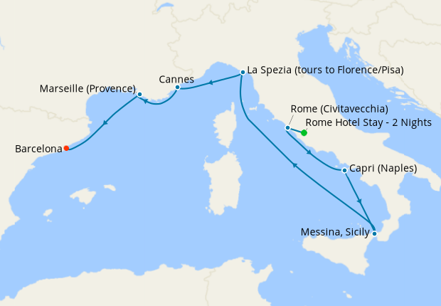 Cruise Itinerary Map
