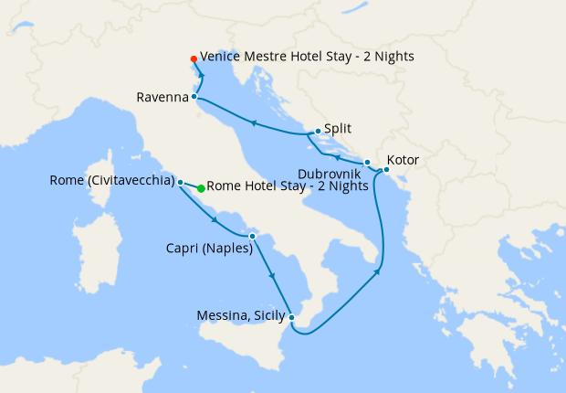 Cruise Itinerary Map