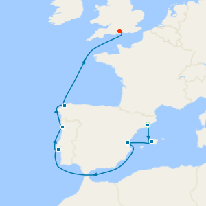 Spain & Portugal from Barcelona to Southampton with Stay