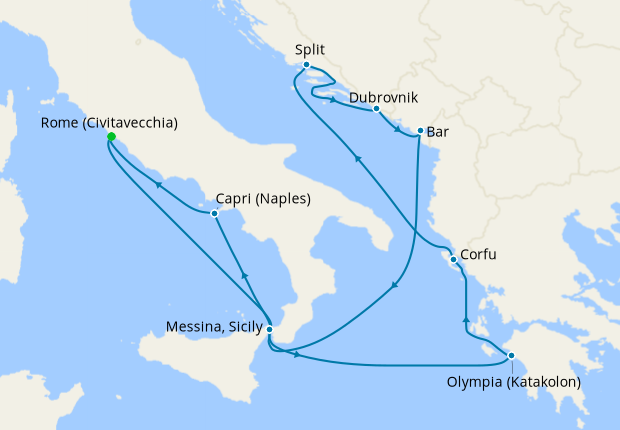 Cruise Itinerary Map