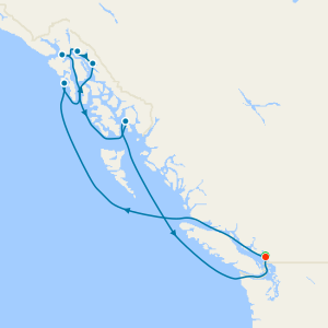 Alaska with Inside Passage from Vancouver with Stay