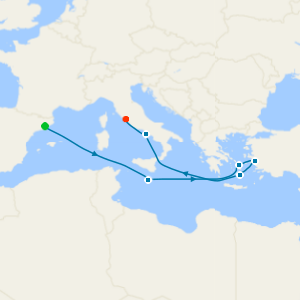 Greece, Malta & Turkey Fly Cruise from Barcelona