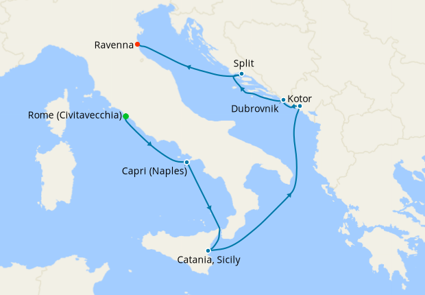 Cruise Itinerary Map