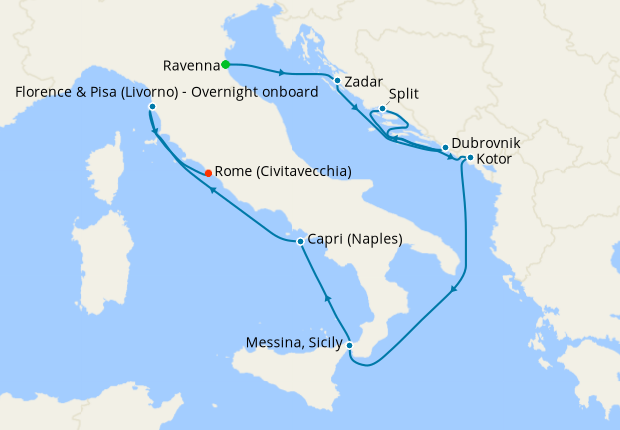 Cruise Itinerary Map