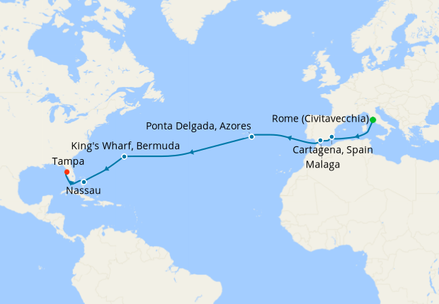 Map of the cruise