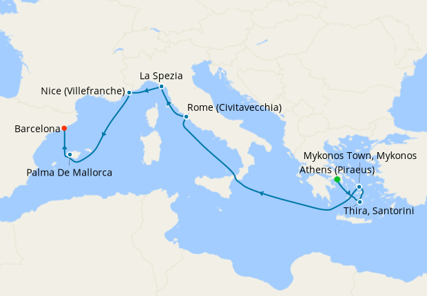 Cruise Itinerary Map