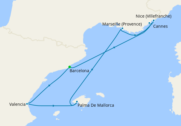 Cruise Itinerary Map