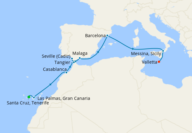 Cruise Itinerary Map