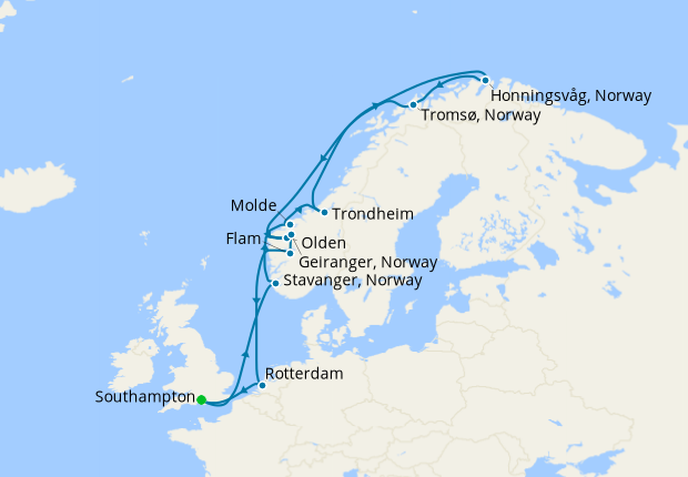 Map of the cruise map