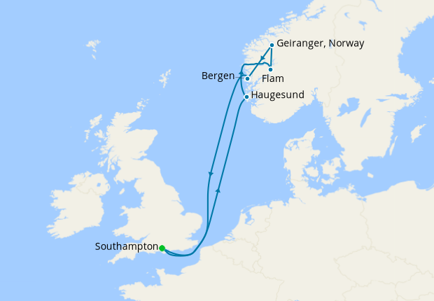 Map of the cruise map