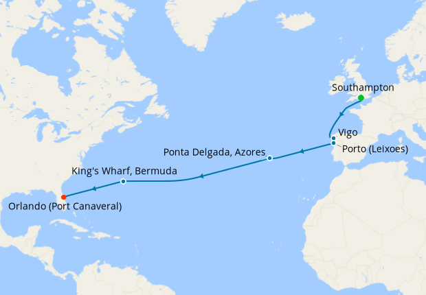 Cruise Itinerary Map