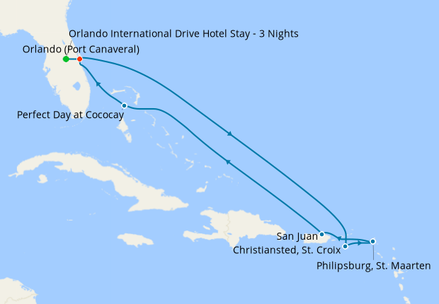 Cruise Itinerary Map
