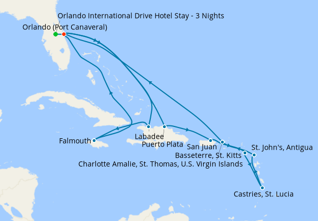 Cruise Itinerary Map