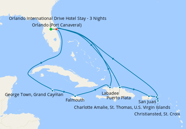 Cruise Itinerary Map