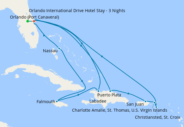 Cruise Itinerary Map