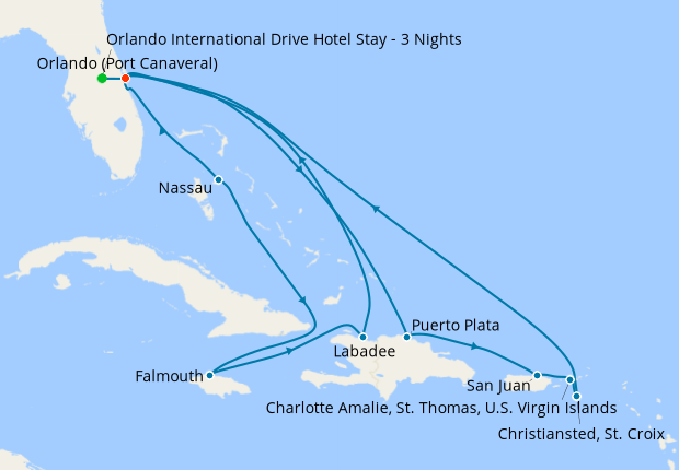 Cruise Itinerary Map