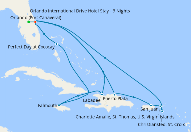 Cruise Itinerary Map
