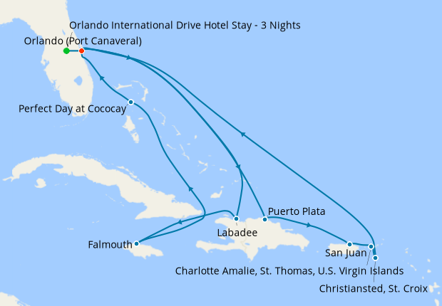 Cruise Itinerary Map