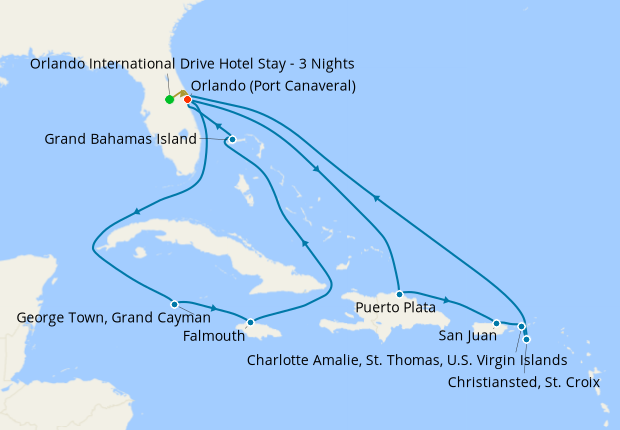 Cruise Itinerary Map