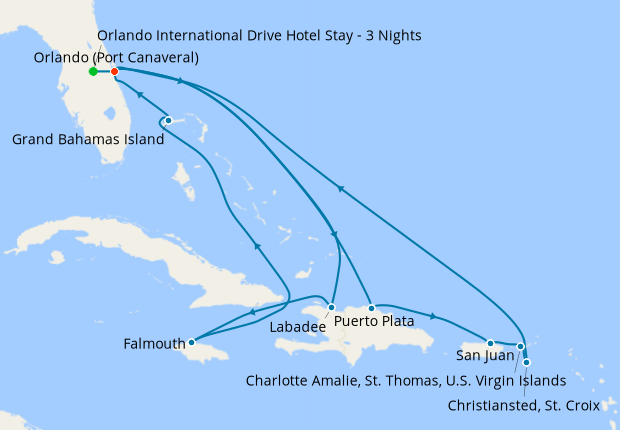 Cruise Itinerary Map