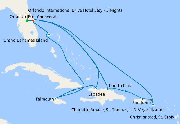 Cruise Itinerary Map