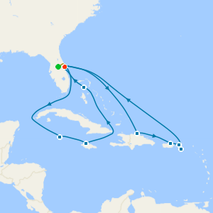 Eastern & Western Caribbean Adventure with Orlando Stay