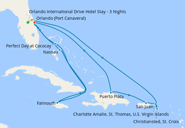 Cruise Itinerary Map