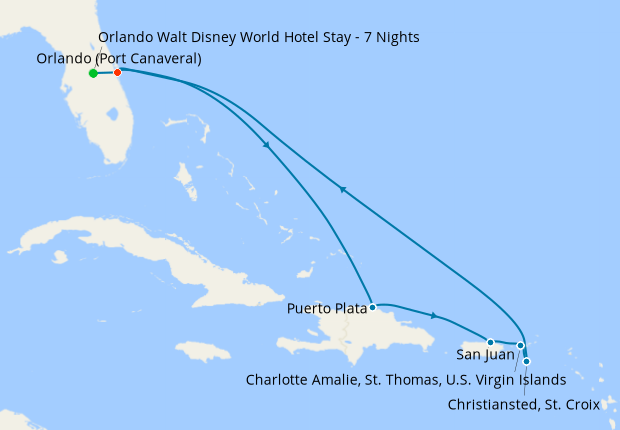 Cruise Itinerary Map