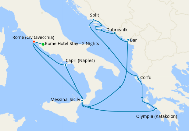 Cruise Itinerary Map