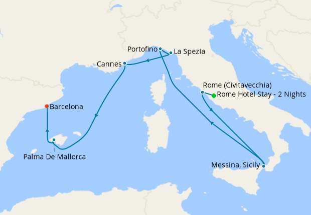 Cruise Itinerary Map