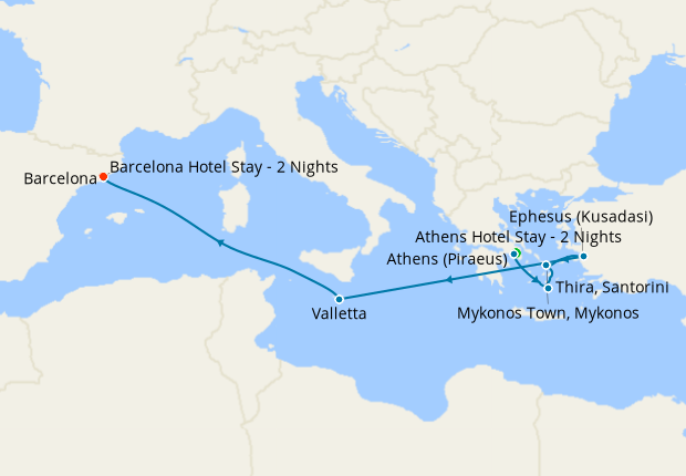 Cruise Itinerary Map