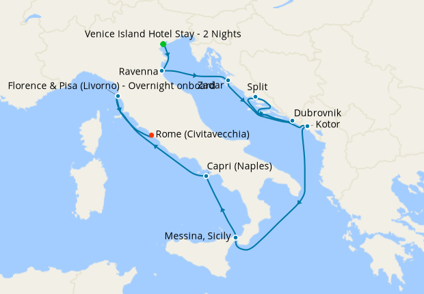 Cruise Itinerary Map