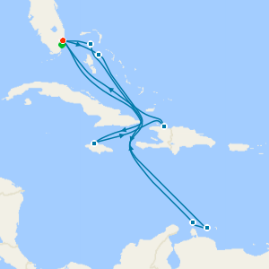 Eastern & Western Caribbean Adventure with Miami Beach Stay