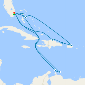 Eastern & Western Caribbean Adventure with Miami Beach Stay