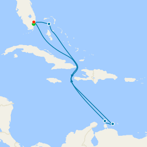 Southern Caribbean from Ft. Lauderdale with Miami Beach Stay