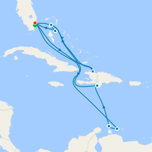 Eastern & Western Caribbean Adventure with Miami Beach Stay