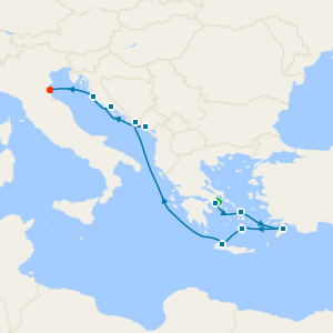 Greece to Italy from Athens with Stay